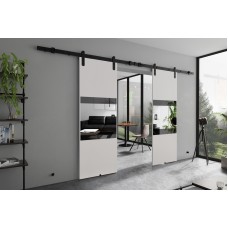 Dubultās bīdāmās durvis ar spoguli MIA DUO Loft R, balts